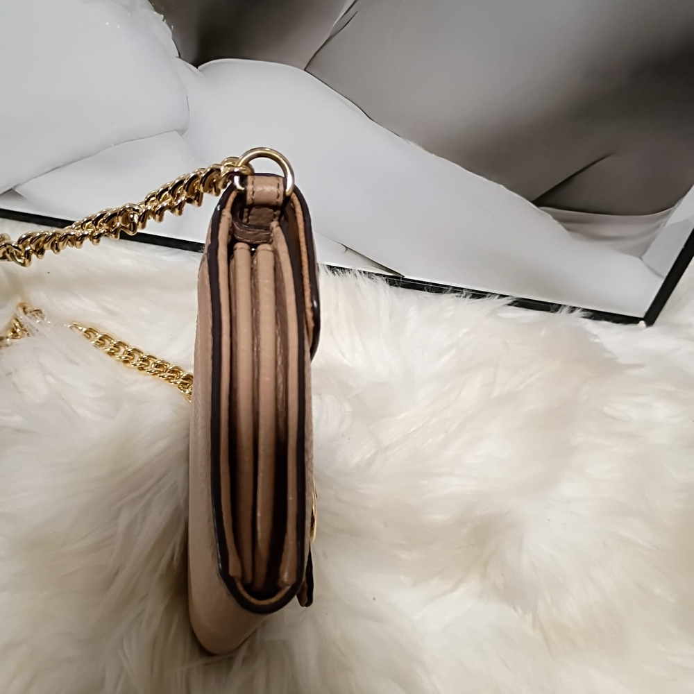 Michael Kors Taupe Crossbody Bag with Gold Accents - Picture 9 of 11